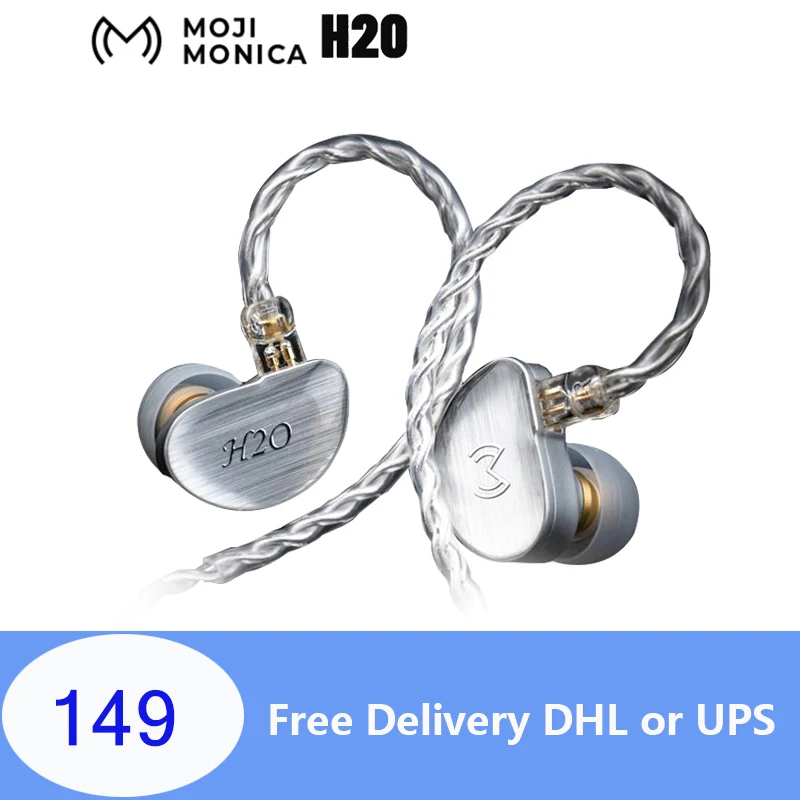 

Жидкий силикагелевый гелевый Hi-Fi монитор для музыки Moji конус H20 DD + 2BA студийный аудиофил музыкант 2 контакта 0,78 мм наушники-вкладыши