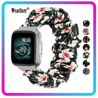 women elastic fabric band for versa 2 canvas cloth strap replacement scrunchies wristband accessories strap for fitbit versa