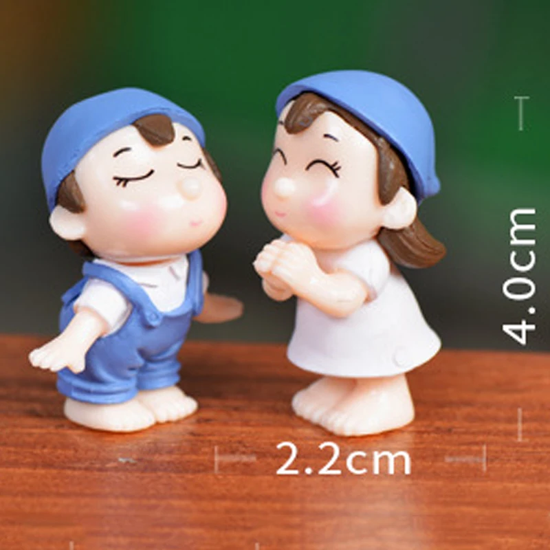 Миниатюрные фигурки для любителей поцелуй и улыбки 1 пара новогодние сказочные