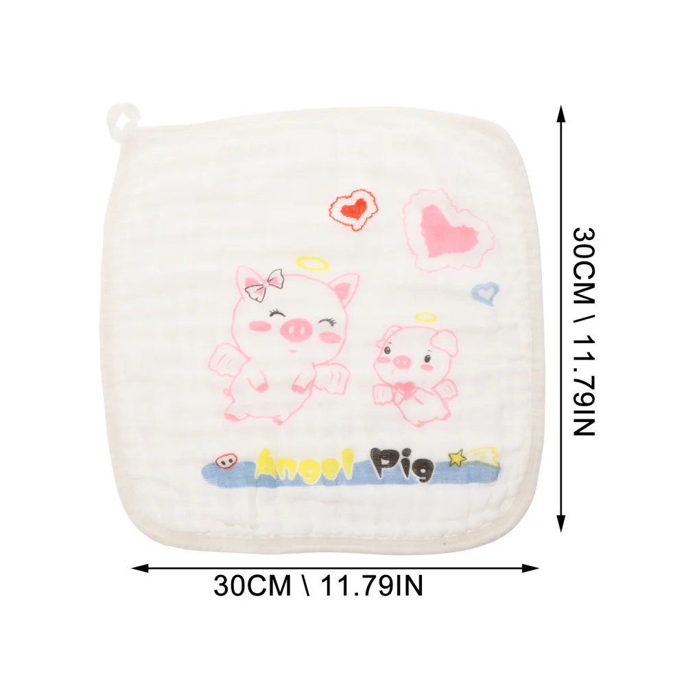 

5pcs Cartoon Baby Square Washing Towel Portable Baby Handkerchief Face Towel