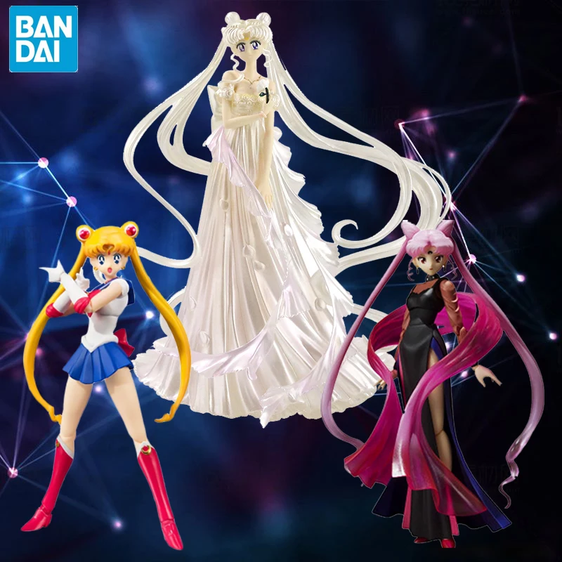 BANDAI Sailor Moon Jupiter Mizuno Ami Mars Hino Rei Аниме Куклы Фигурки Коллекционная модель дети