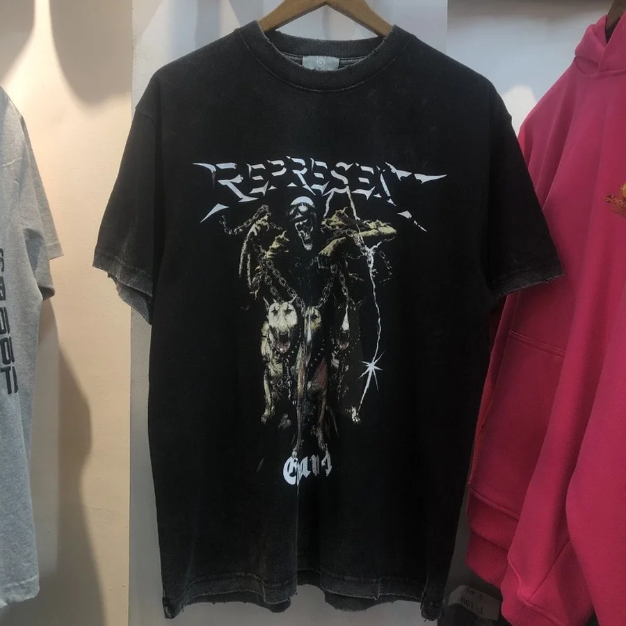 

Футболка Мужская/Женская/мужская с эффектом потертости