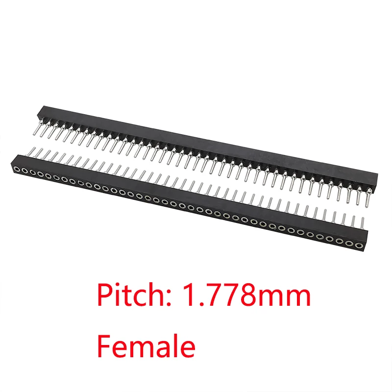 

1/3/5Pcs 1.778mm 1x40P Single Row Female Pin Connector PCB Board Header 1.778 Strip