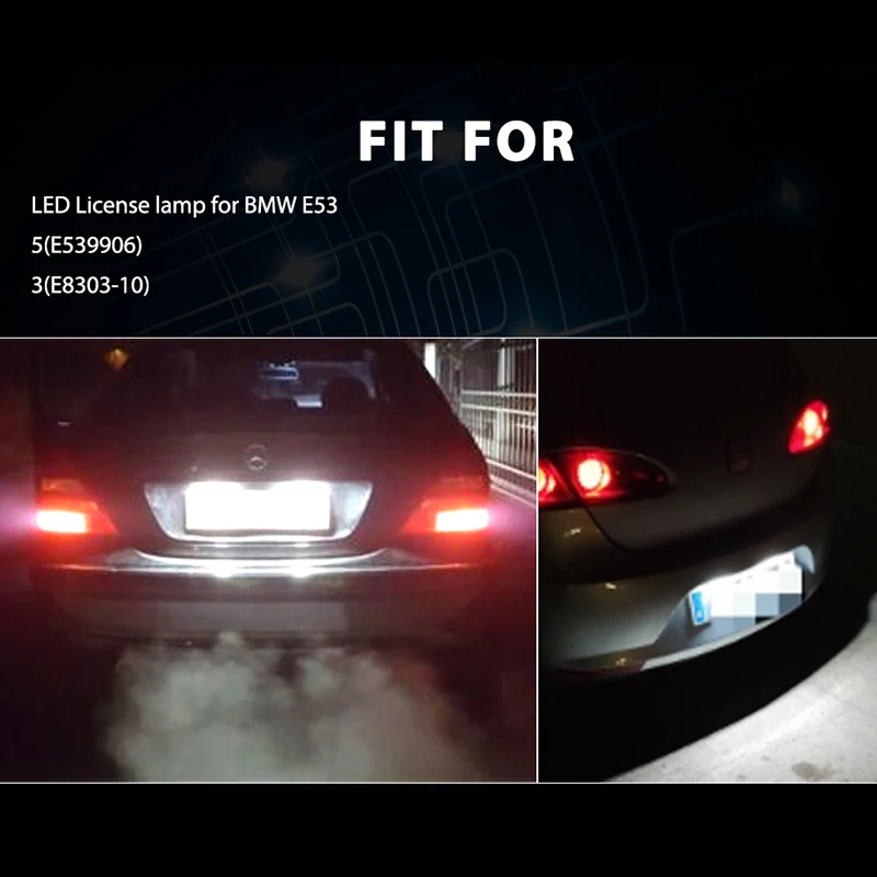 Светодиодный светильник номерного знака для BMW E53 X5 1999-2003 E83 X3 2004-09 без ошибок 18SMD 3528