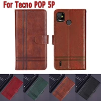 new flip wallet phone cover for tecno pop 5p case magnetic card leather protective etui book for tecno pop5 pop 5 p case hoesje