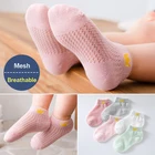 5 пар новых летних детских носков мягкие тонкие носки для маленьких мальчиков и девочек сетчатая лодка дышащие хлопковые носки класса А из чистого хлопка