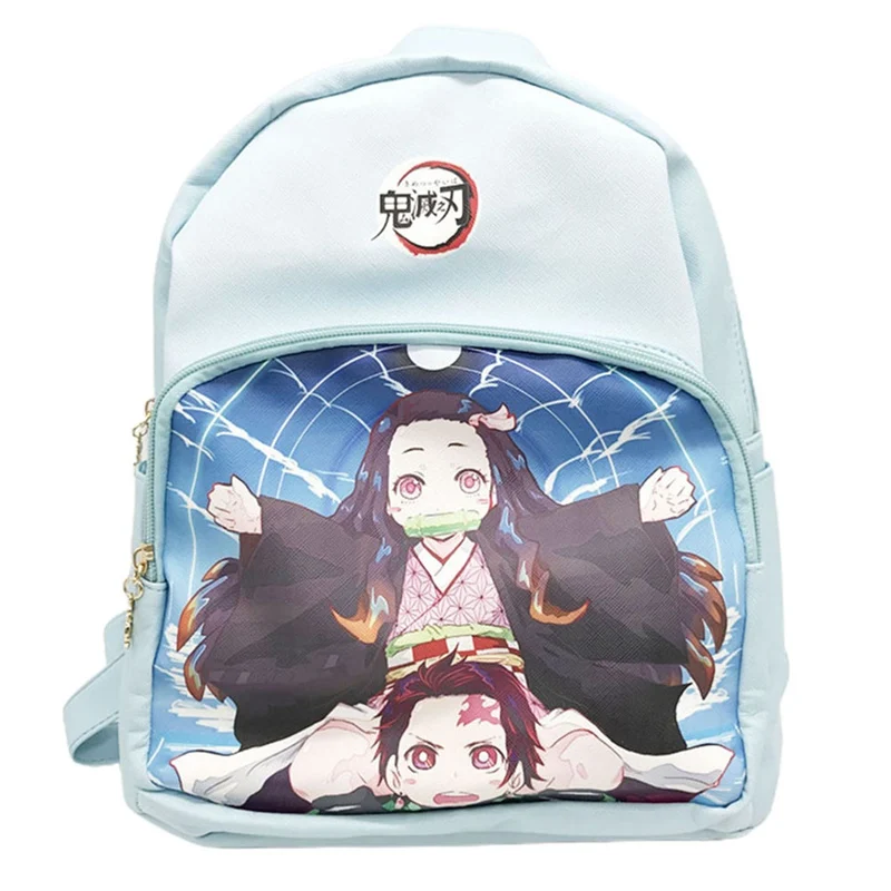 

Demon Slayer Kimetsu no Yaiba School Bag Kamado Tanjirou Backpack Canvas Bag Women Men Tomioka Giyuu Travel Notebook Bag Cosplay