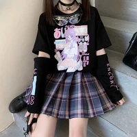 japanese anime t shirt long sleeve top removal tee jk girl cute clothes cotton tshirt women harajuku cartoon printed tops