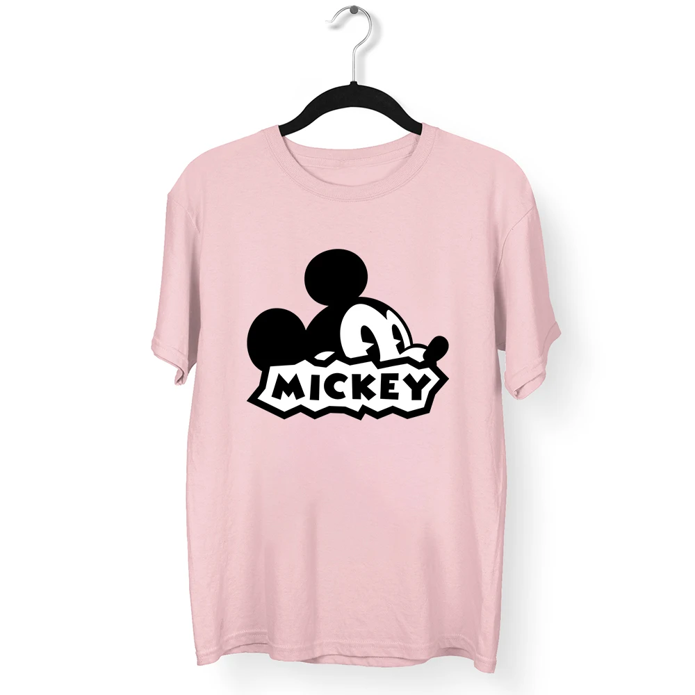 

Летняя новая женская футболка Disney, удобный дышащий топ с рисунком Микки и аниме