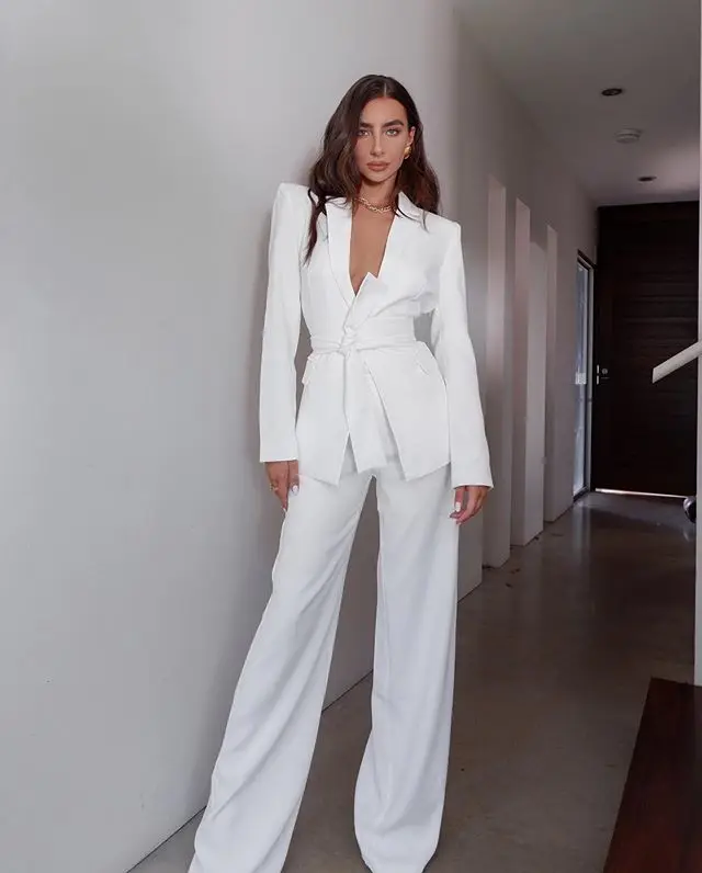 

Elegant high quality sexy women black white v neck long sleeve Evening Party Jumpsuit Wholesale