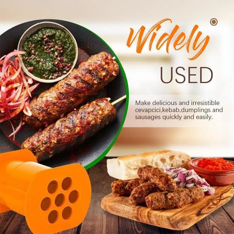 Одно нажатие пресс для сосисок Cevapcici мясорубка хот-дог говядина ручная