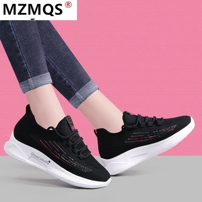 

2021 Women Shoes Spring New Women Vulcanized Shoes Breathable Mesh Light Platform Sneakers Women Fashion Women Casual Shoes
