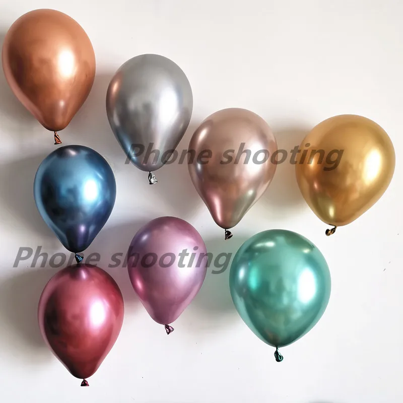 

10inch 12inch Pearl Chrome Metal Balloons Rose Gold Balloon Arch Wedding Supplies Party Decor Metallic Air Globos