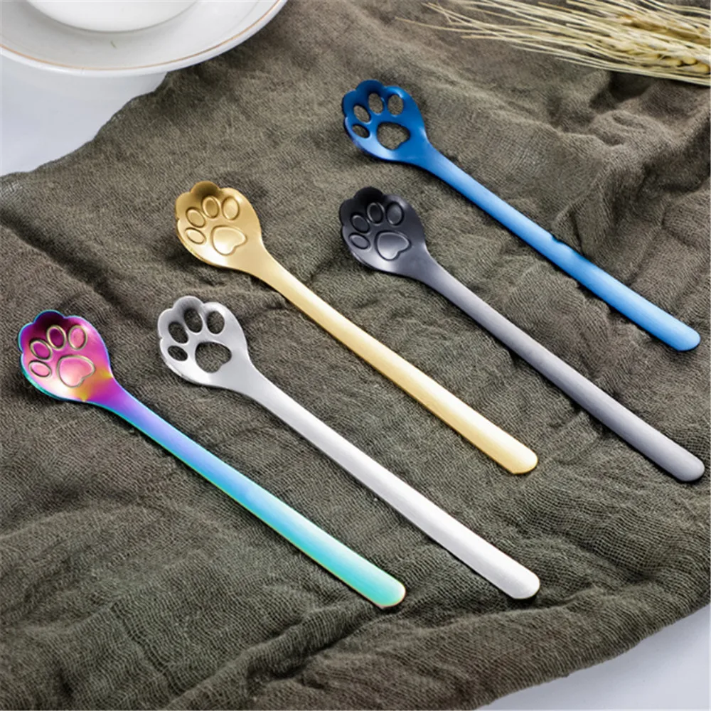

Gold Mini Creative Coffee Stainless Steel Spoon Gift Cake Stirring Sugar Soup Dessert Teaspoon High quality