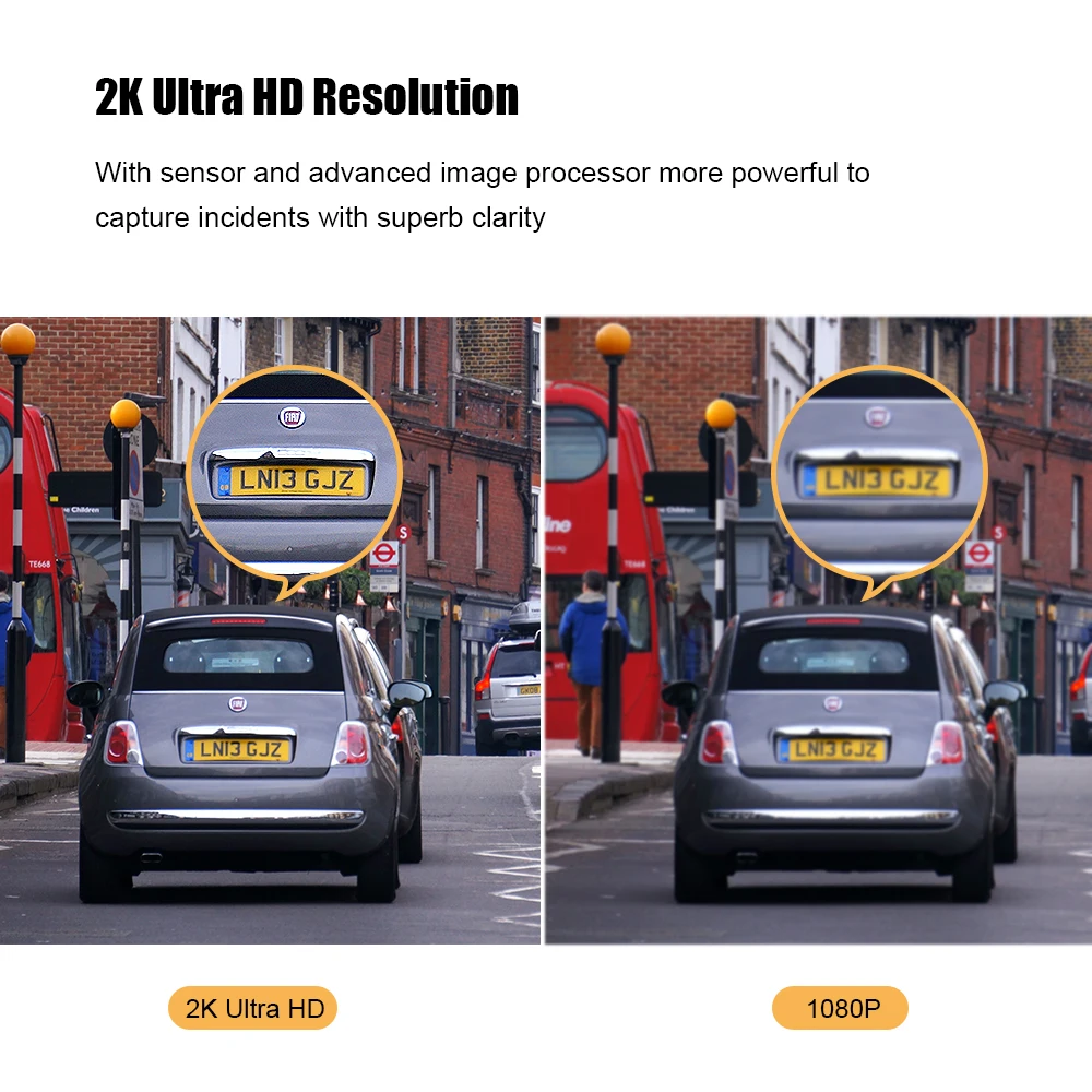 Full HD 2K 4 0 &quotвидеорегистратор 1440P GPS и Wi-Fi конденсатор сенсорный экран двойной
