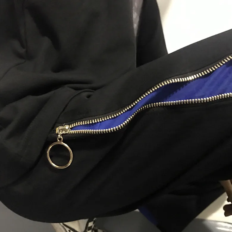 Лоскутные брюки с металлической пряжкой на молнии прямые в японском и корейском