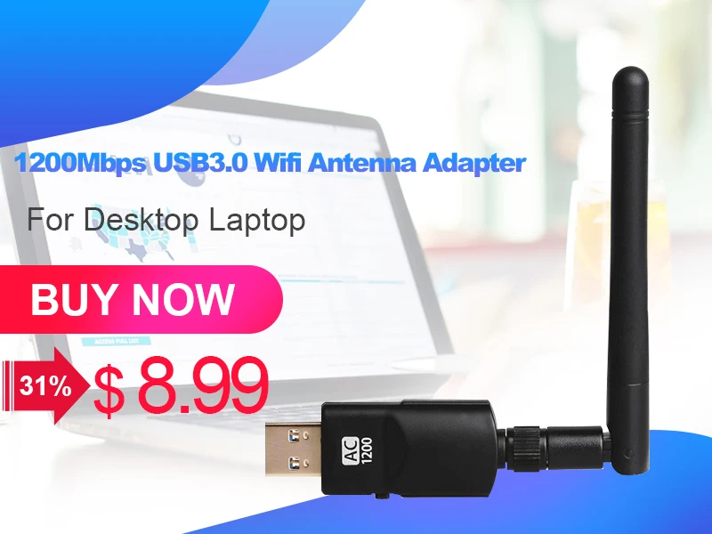 1200 Мбит/с USB Wifi адаптер двухдиапазонный беспроводной Wifi антенна адаптер USB3.0 IEEE802.11ac сетевая карта Wifi ключ для ПК Windows
