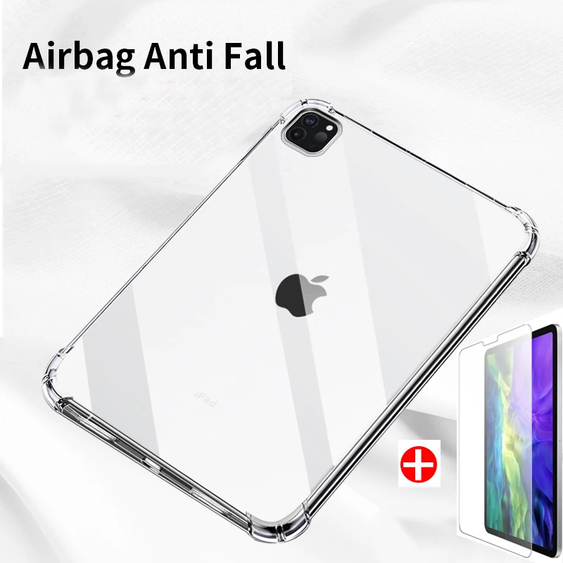 

Силиконовый ударопрочный прозрачный чехол из ТПУ для iPad Pro 11 10,2 2020 2017 2018, Чехол для ipad 9,7 Air 3 2 1 Mini 4 5, задние крышки, сумка