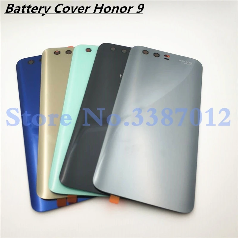 Задняя крышка батарейного отсека для HUAWEI Honor 9 Honor9 3D гладкая стеклянная задняя с