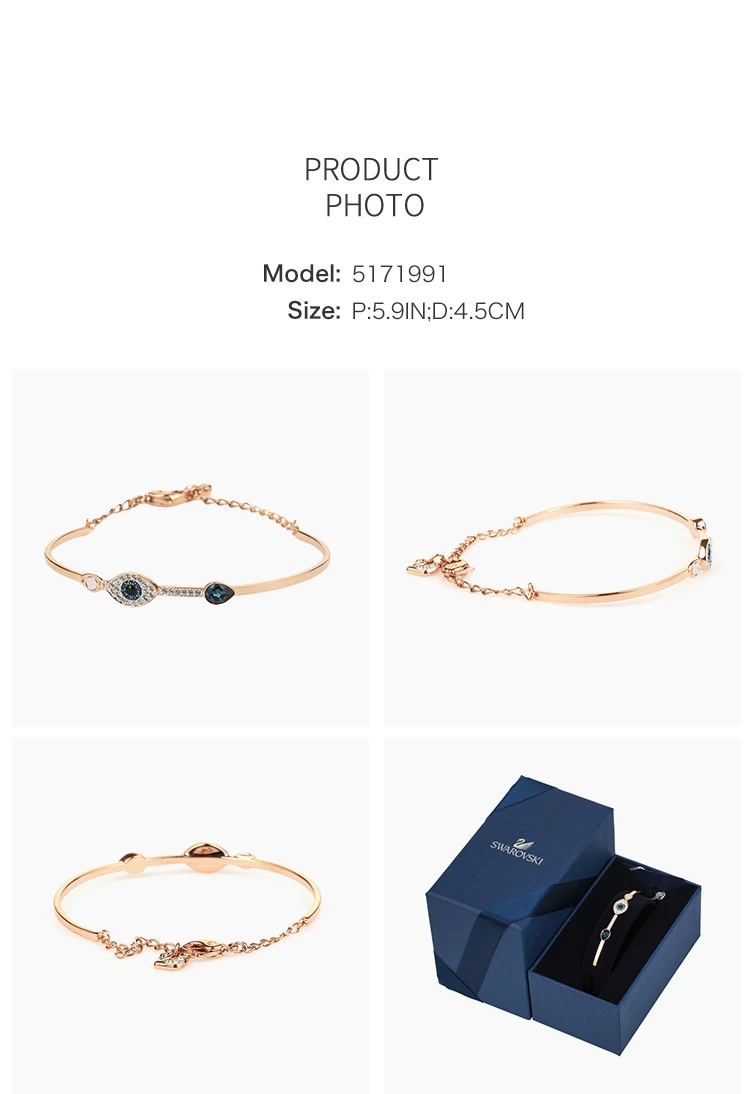 Подлинный и абсолютно браслет Swarovski Duo Evil Eye