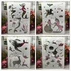 Трафареты для стен, А4, 29 см, раскраска для скрапбукинга, тиснильный альбом, 4 шт.