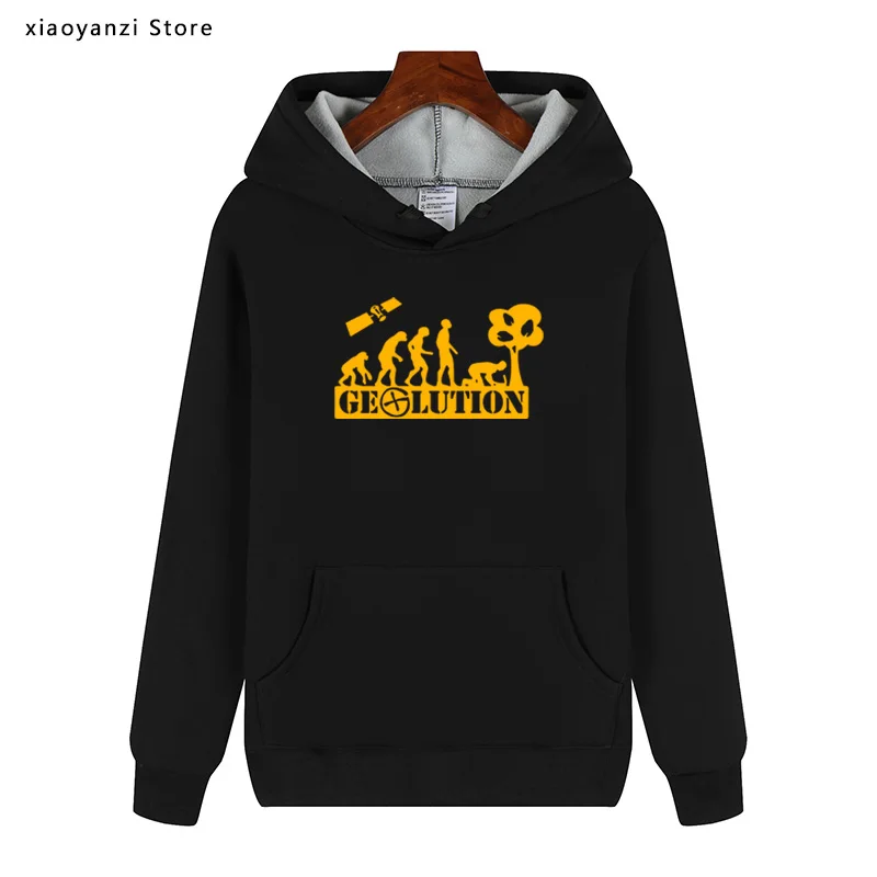 

My Live Geocaching Evolution Design Funny Hoodies for Men Women Unisex Breathable Graphic Premium Sweatshirts Men's Streewear