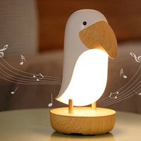 toucan bird led night light music night lights with bluetooth speaker table decorative lights baby kids toys christmas gifts