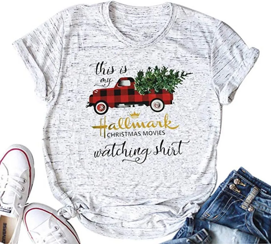 

Christmas Woman Tshirts Graphic Tees Women Christmas Shirts Shorts Sleeve Tees Top T-shirts