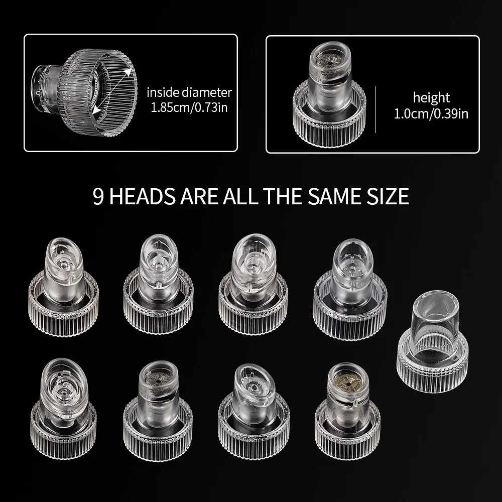 5Set 9PCS/Set Hydra Facial Device Tips Head Replacement For Water Oxygen Dermabrasion Machine Skin Cleansing Peeling Instrument |