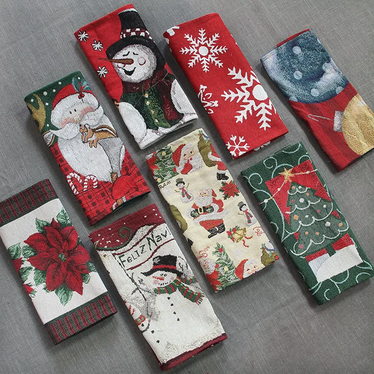 Американская Рождественская жаккардовая скатерть тканевая салфетка