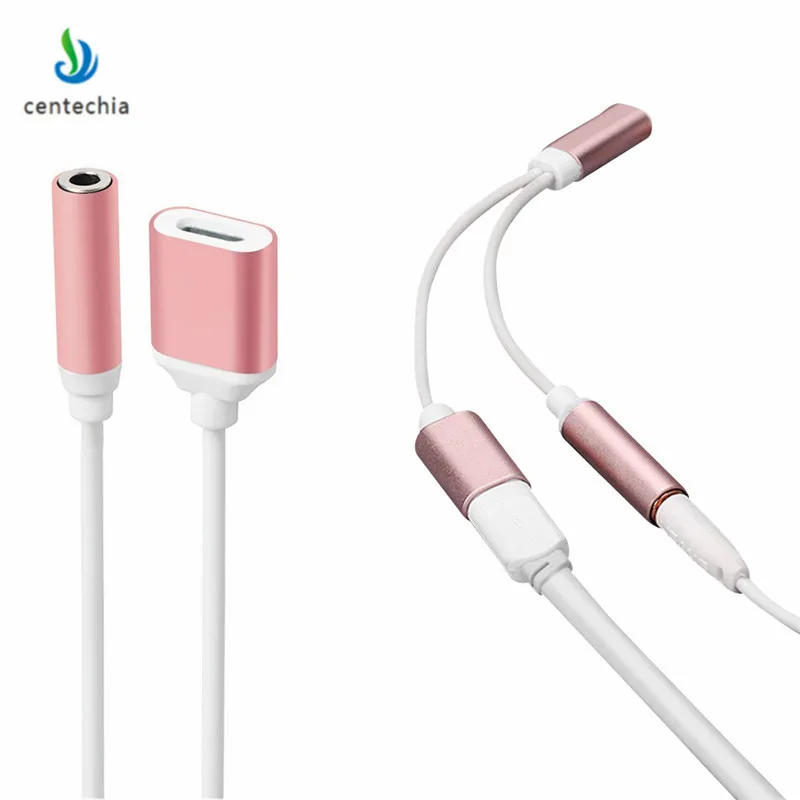 Адаптер 2 в 1 от 8 Pin до 3 5 мм Jack AUX для наушников аудиоадаптер конвертер + iPhone 7/7 plus