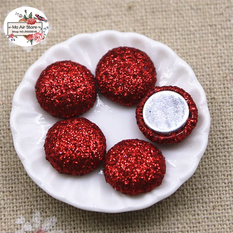 50 шт 12 мм смешанные цвета с плоской задней поверхностью блестящая покрытая