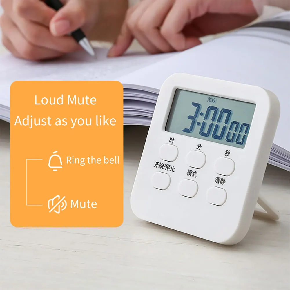 Мини цифровой ЖК дисплей кухонный таймер квадратный обратный отсчет