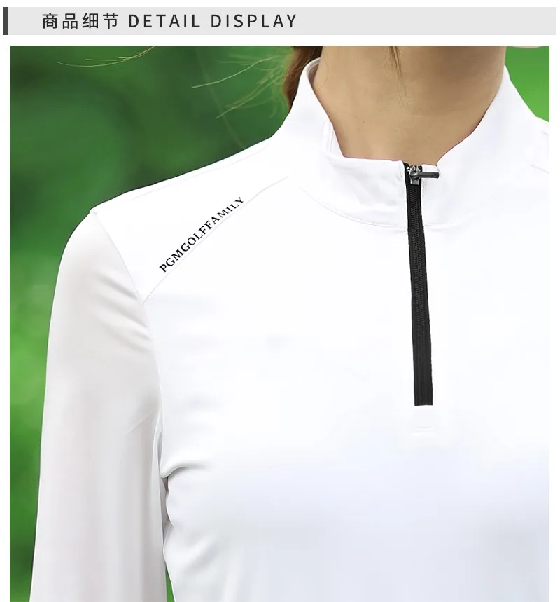 PGM летняя одежда для гольфа женская ледяная шелковая с длинным рукавом на молнии