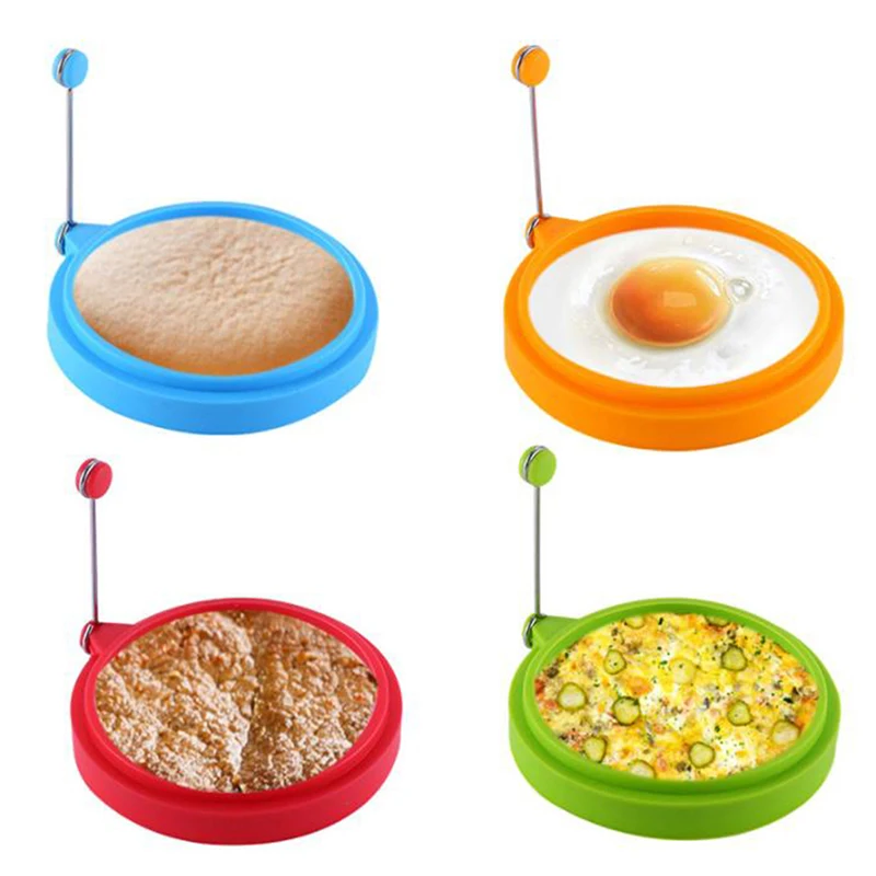 

Silicone Fried Egg Pancake Ring Omelette Fried Eggs Mould For Kitchen Cooking