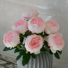 Изысканные искусственные пионы, букет цветов, искусственные пионы розового, синего, красного, белого цветов, домашний декор