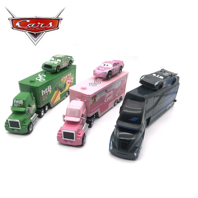 

Pixar Cars3Disney Mack Truck Mcqueen Chick Hicks Uncle 1:55 Diecast Metal Alloy Plastic Modle Toys Car Gifts For Children