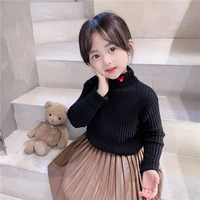girl sweater kids outwear tops%c2%a02021 solid plus thicken warm winter autumn knitting cotton teenager overcoat children clothing