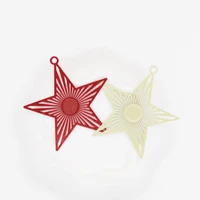 20pcslot 3936mm stars shape spray paint charms computer etching copper super thin jewelry making charms pendant