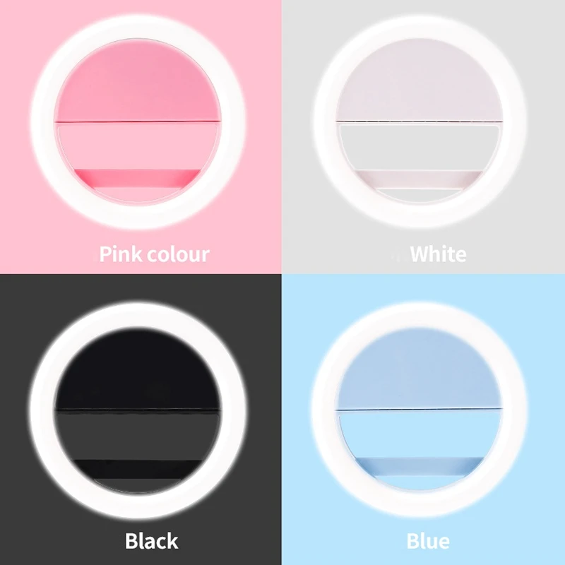 

Fashion Selfie Light Portable LED Ring Light Fill for Smart Phone white
