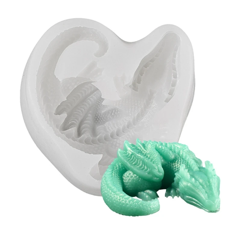 

Dragon Epoxy Resin Mold Concrete Cement Polymer Clay Silicone Mould DIY Crafts Fondant Cake Decorating Tool