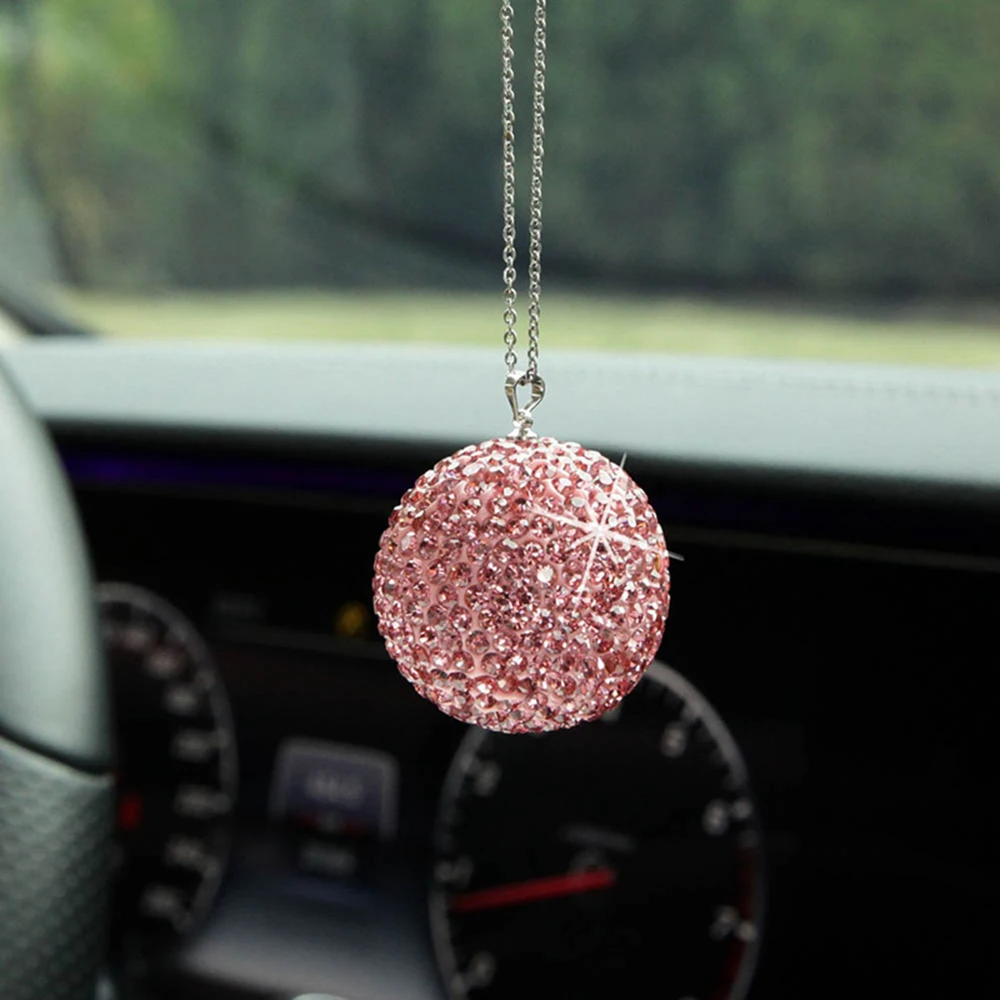 

Auto Decoration Pendant Crystal Ball Car Pendants Rear View Mirror Ornament Hanging Ornaments car accessories Interior 2020 new