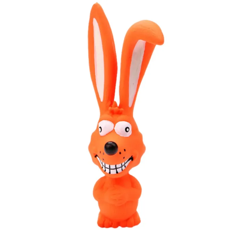 

1PC Screaming Puppy Rubber Rabbit Toy For Dogs Latex Squeak Squeaker Chew Training Products
