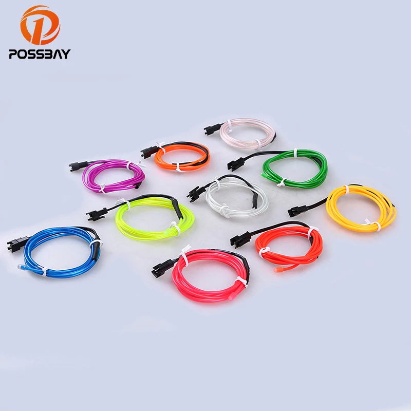 1 м Светодиодная гибкая неоновая светящаяся Электролюминесцентная трубка POSSBAY