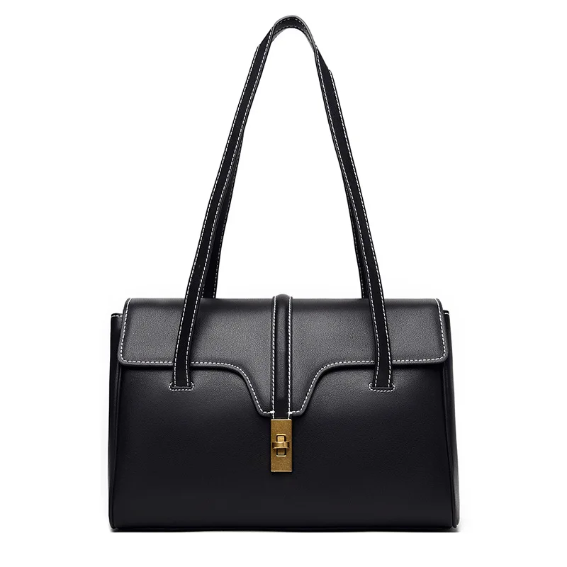 

Women's bag 2021 women's handbag Hermes leather tote bag large capacity lock women's bag women's shoulder bag purse
