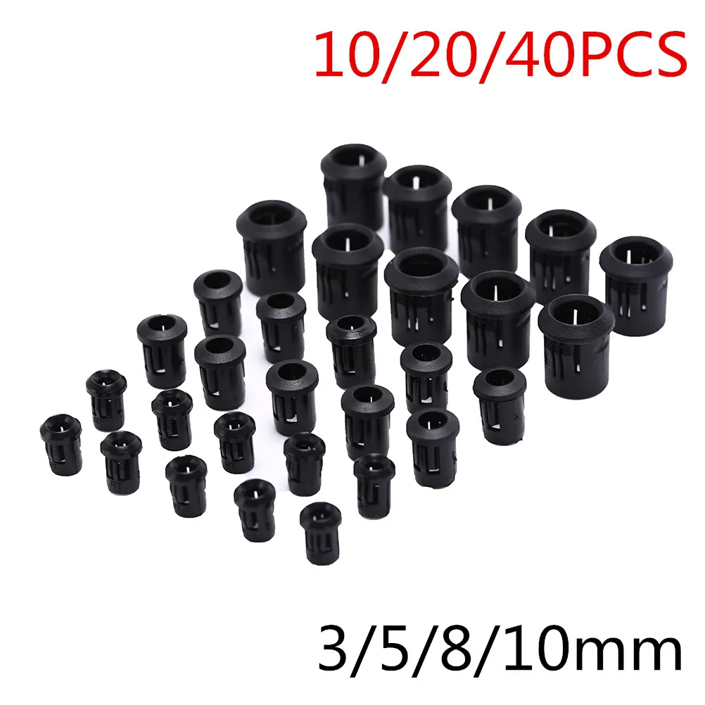 

10/20/40pcs Black Plastic Lamp Bases LED Lamp Diode Holder Black Clip Bezel Socket Mount 3mm/5mm/8mm/10mm