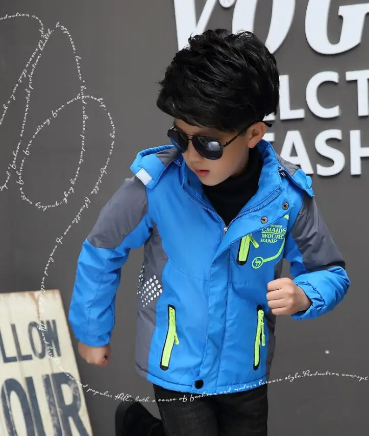 Пуховик детский для мальчиков 5-16 лет зимний водонепроницаемый |