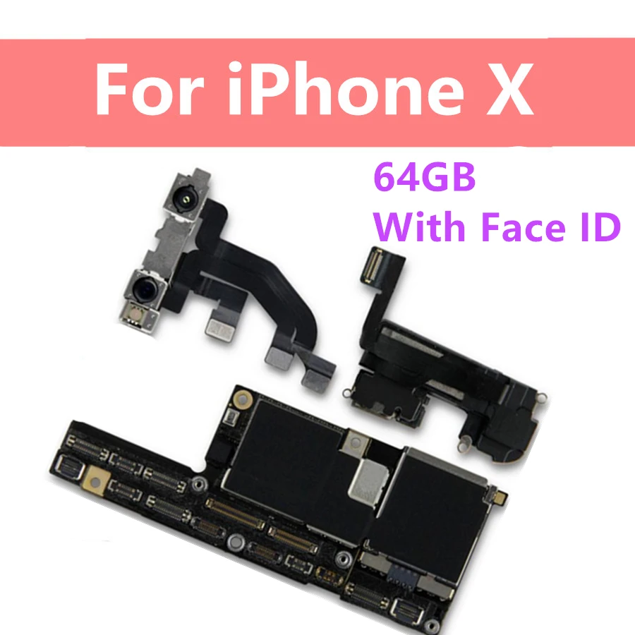 Unlocked Motherboard For iPhone X XS XR MAX 11 12 Without/With Face ID Full Chips Support IOS Update Tested | Мобильные телефоны и
