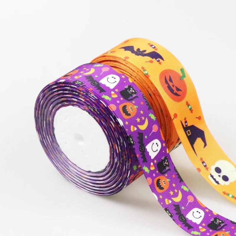 5 Meters Easter Cartoon Satin Halloween Ribbon Silk Grosgrain 25MM 38M DIY Decoration Character Ribbons For Crafts Gift Packing | Дом и сад