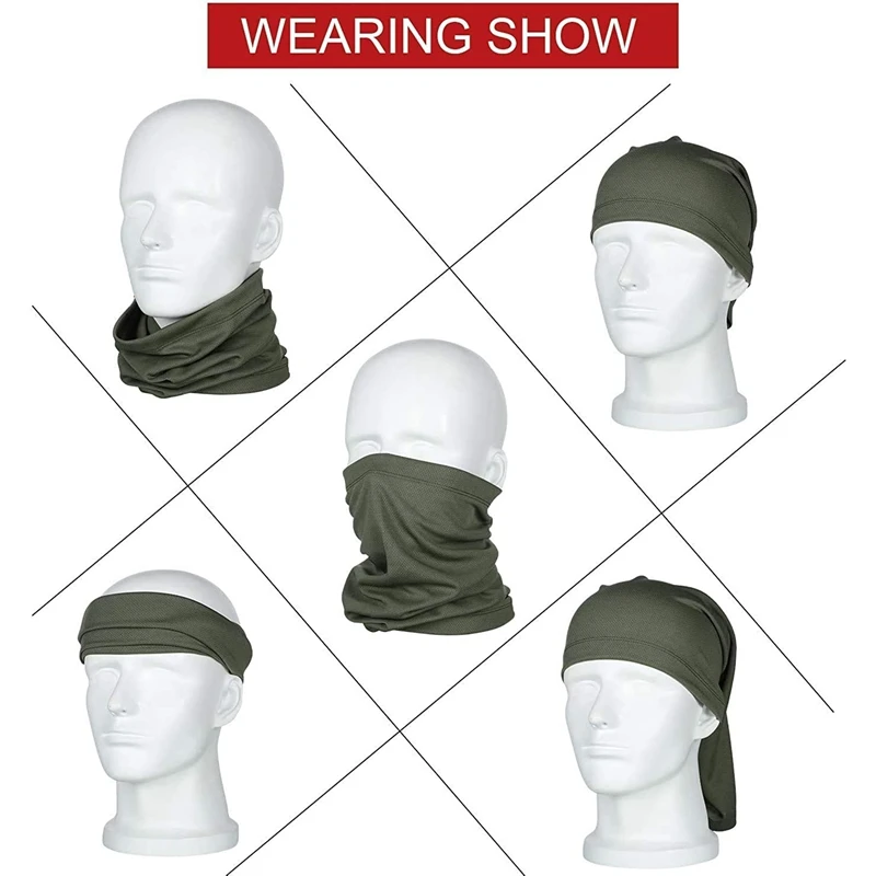 

6 Pieces Seamless Bandanas Multifunctional Scarf, Elastic, Multi-Function Headband,Gaiter,Balaclava,Face Mask,Headpiece